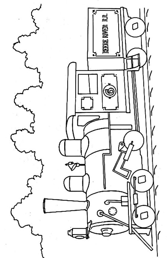 Plansa de colorat cu Tren 44 39